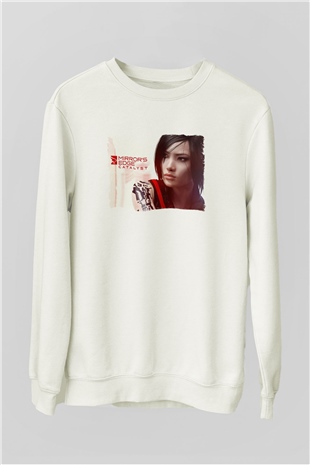 Mirrors Edge Beyaz Unisex Sweatshirt