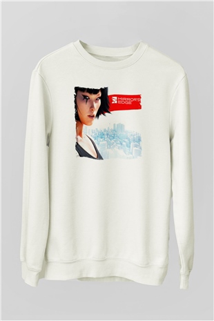 Mirrors Edge Beyaz Unisex Sweatshirt
