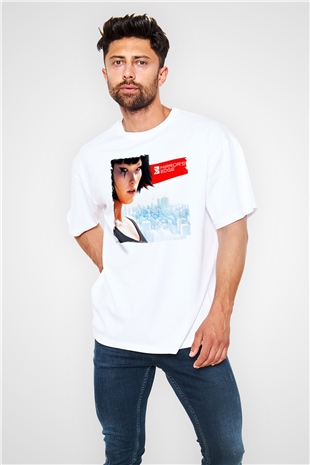 Mirrors Edge Beyaz Oversize Tişört Oversize T-shirt