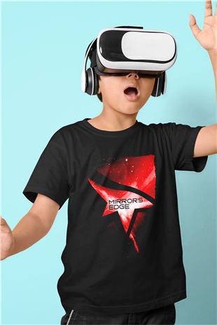 Mirrors Edge Siyah Unisex Çocuk Tişört