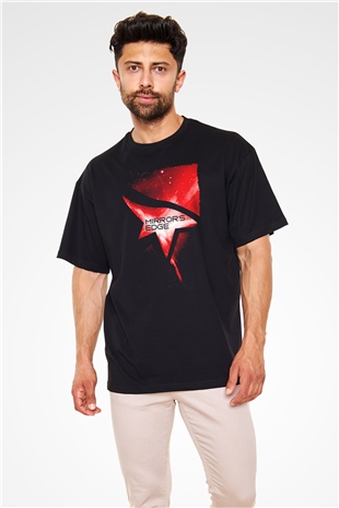Mirrors Edge Siyah Oversize Tişört Oversize T-shirt