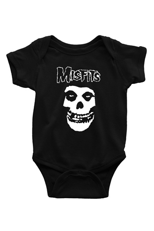 Misfits Baskılı Siyah Bebek Body - Zıbın