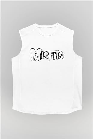 Misfits Beyaz Unisex Kolsuz Tişört