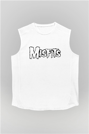 Misfits Beyaz Unisex Kolsuz Tişört