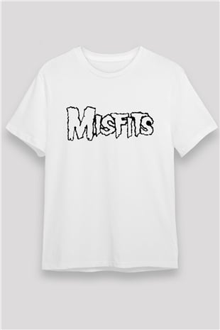 Misfits Beyaz Unisex Tişört T-Shirt - TişörtFabrikası