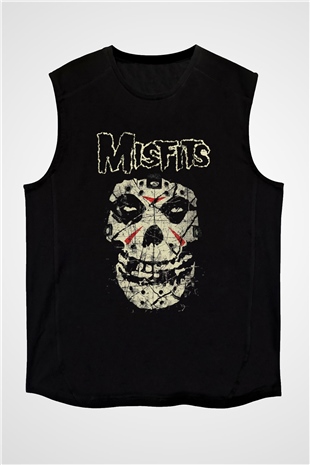 Misfits Siyah Unisex Kolsuz Tişört