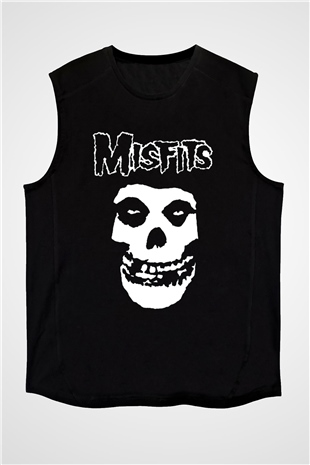 Misfits Siyah Unisex Kolsuz Tişört
