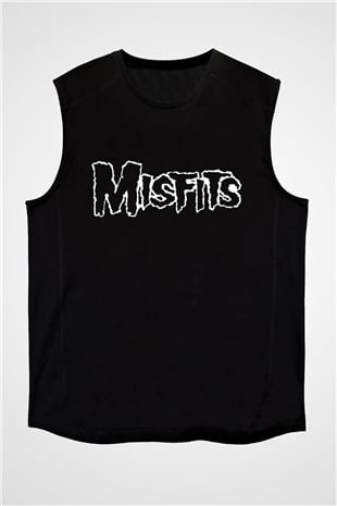 Misfits Siyah Unisex Kolsuz Tişört