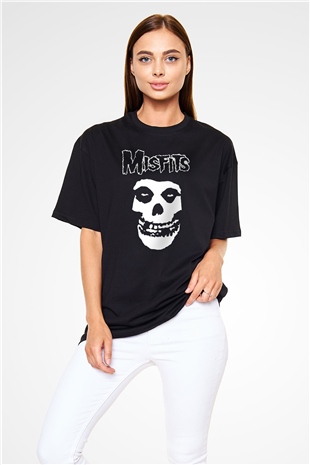Misfits Siyah Unisex Oversize Tişört T-Shirt