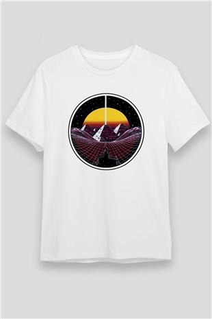 Mısır Piramitleri Beyaz Unisex Tişört T-Shirt - TişörtFabrikası