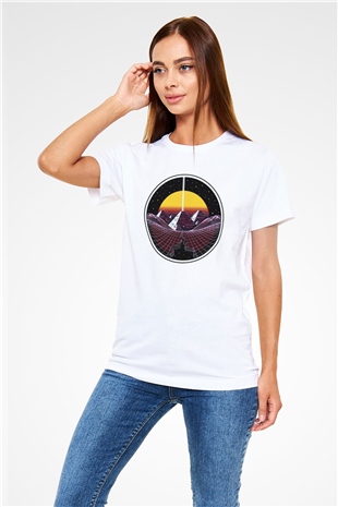 Mısır Piramitleri Beyaz Unisex Tişört T-Shirt - TişörtFabrikası