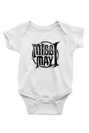 Miss May I Baskılı Beyaz Unisex Bebek Body - Zıbın
