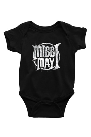Miss May I Baskılı Siyah Bebek Body - Zıbın