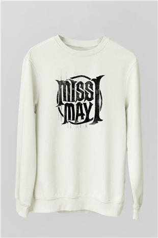 Miss May I Beyaz Unisex Sweatshirt