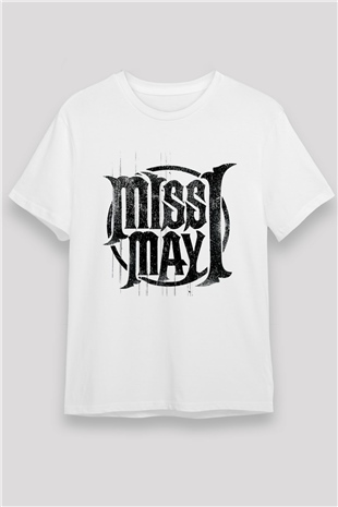 Miss May I Beyaz Unisex Tişört T-Shirt - TişörtFabrikası