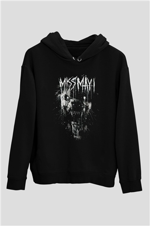 Miss May I Siyah Unisex Kapüşonlu Sweatshirt