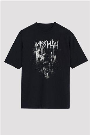 Miss May I Siyah Oversize Tişört Oversize T-shirt - TişörtFabrikası