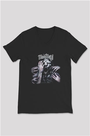 Miss May I Siyah Unisex V Yaka Tişört T-Shirt