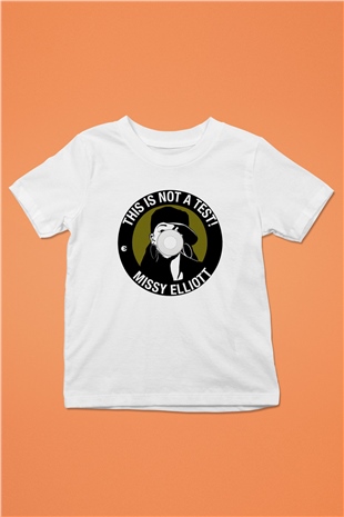 Missy Elliott Baskılı Beyaz Unisex Çocuk Tişört
