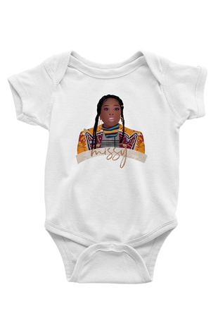 Missy Elliott Beyaz Bebek Body - Zıbın