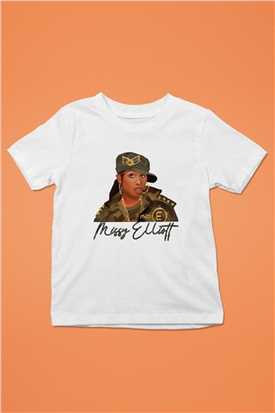 Missy Elliott Beyaz Unisex Çocuk Tişört