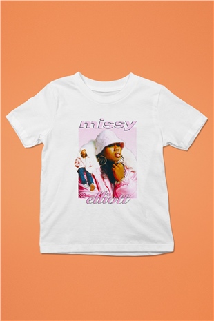 Missy Elliott Beyaz Unisex Çocuk Tişört