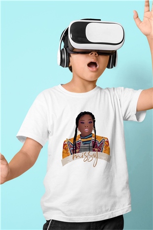 Missy Elliott Beyaz Unisex Çocuk Tişört