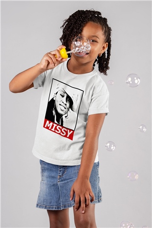 Missy Elliott Beyaz Unisex Çocuk Tişört