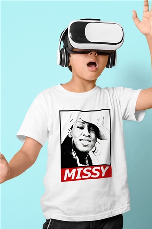 Missy Elliott Beyaz Unisex Çocuk Tişört