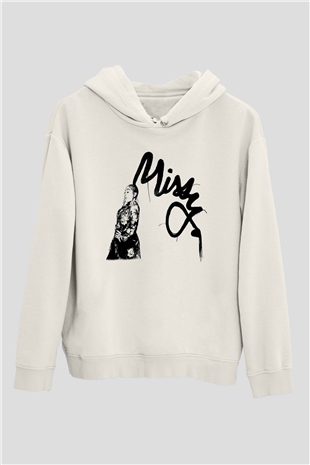 Missy Elliott Beyaz Unisex Kapüşonlu Sweatshirt