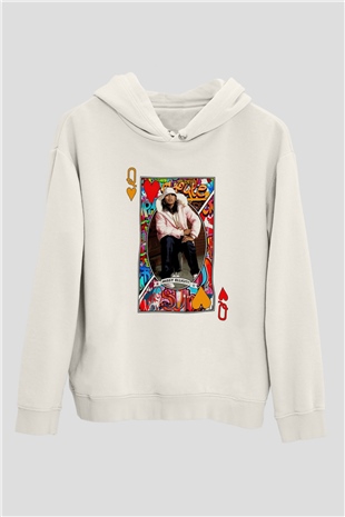 Missy Elliott Beyaz Unisex Kapüşonlu Sweatshirt