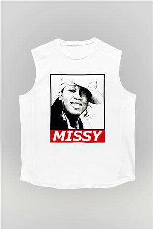 Missy Elliott Beyaz Unisex Kolsuz Tişört