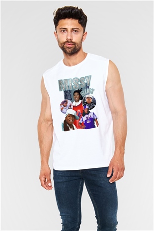 Missy Elliott Beyaz Unisex Kolsuz Tişört