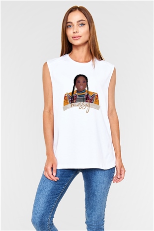 Missy Elliott Beyaz Unisex Kolsuz Tişört