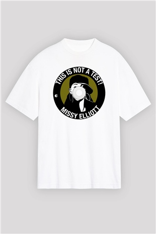 Missy Elliott Beyaz Unisex Oversize Tişört T-Shirt