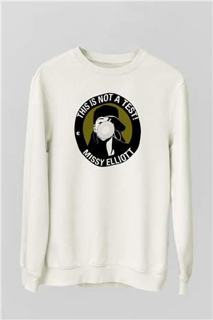 Missy Elliott Beyaz Unisex Sweatshirt