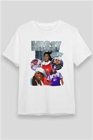 Missy Elliott Beyaz Unisex Tişört T-Shirt - TişörtFabrikası