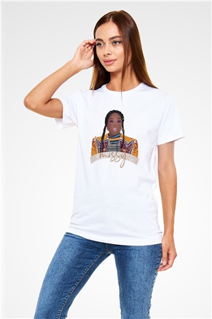 Missy Elliott Beyaz Unisex Tişört T-Shirt - TişörtFabrikası