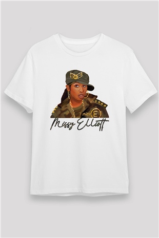 Missy Elliott Beyaz Unisex Tişört T-Shirt - TişörtFabrikası