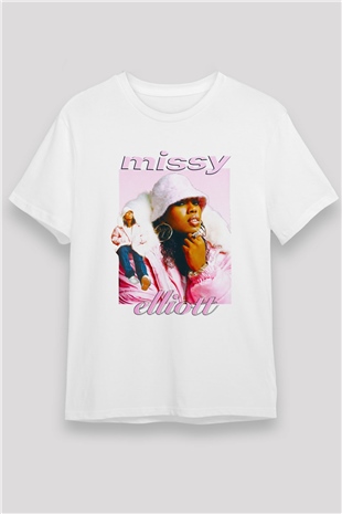 Missy Elliott Beyaz Unisex Tişört T-Shirt - TişörtFabrikası