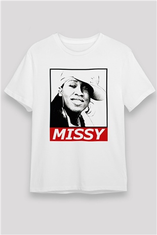 Missy Elliott Beyaz Unisex Tişört T-Shirt - TişörtFabrikası