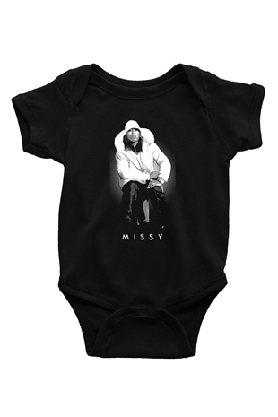 Missy Elliott Siyah Bebek Body - Zıbın