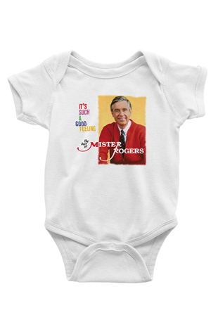 Mister Rogers Neighborhood Beyaz Bebek Body - Zıbın