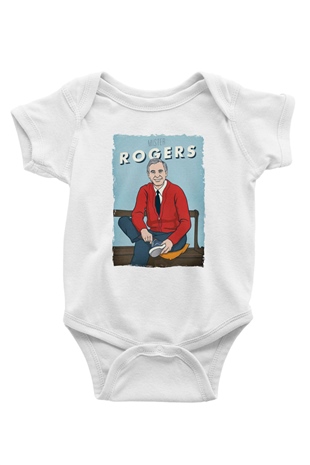 Mister Rogers Neighborhood Beyaz Bebek Body - Zıbın
