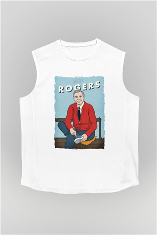 Mister Rogers Neighborhood Beyaz Unisex Kolsuz Tişört