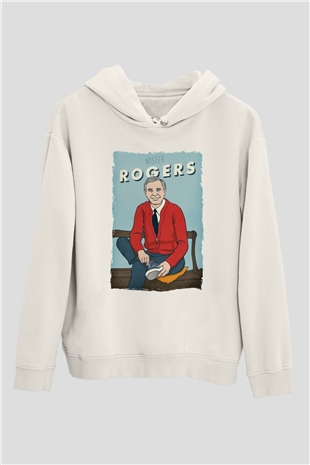 Mister Rogers Neighborhood Beyaz Unisex Hoodie