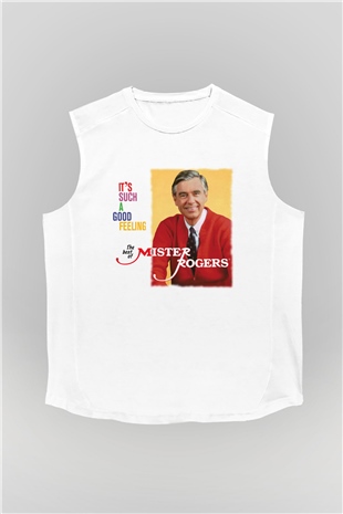 Mister Rogers Neighborhood Beyaz Unisex Kolsuz Tişört