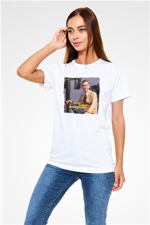 Mister Rogers Neighborhood Beyaz Unisex Tişört T-Shirt