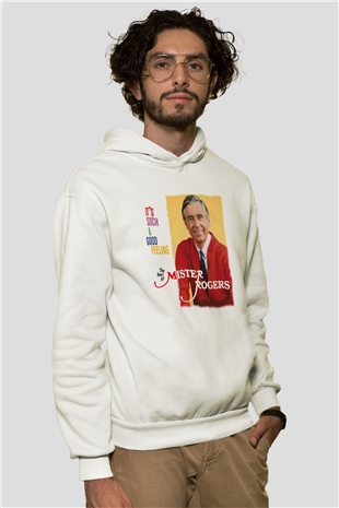 Mister Rogers Neighborhood Beyaz Unisex Hoodie