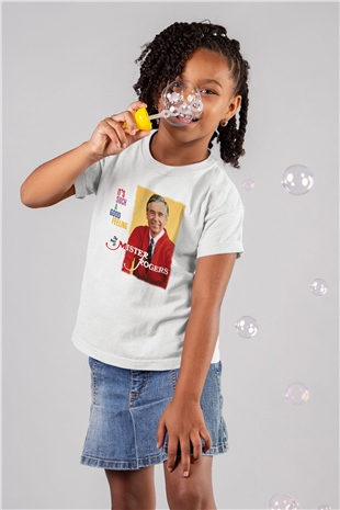 Mister Rogers Neighborhood Beyaz Unisex Çocuk Tişört